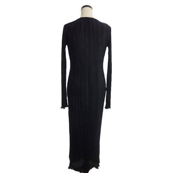 NWT Commense Pleated Maxi Dress in Black - Picture 3 of 7
